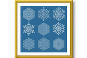Set of Vector Snowflakes, a Decorative Illustration by FineArtStudio (Thumbnail 2 of 3)