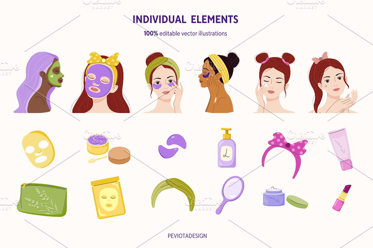 Lavender spa and beauty collection, a Healthcare Illustration by Peviotadesign (Photo 7 of 11)