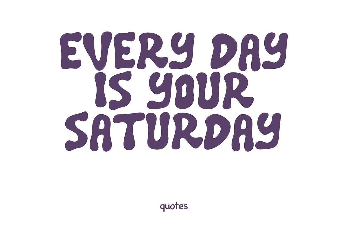 Purple Saturday Font - Groovy Font, a Handwritten Font by ariodsgn (Photo 6 of 7)