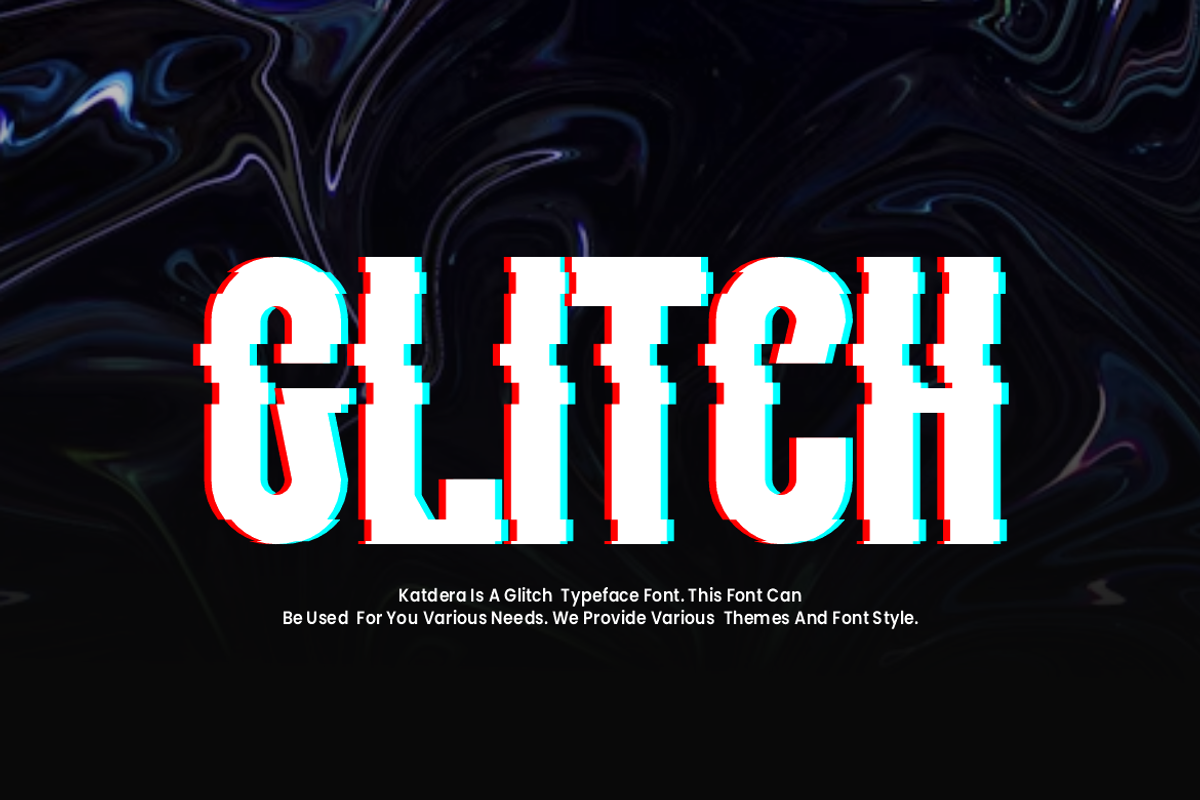 Katdera - Glitch Pixel Font, a Sans Serif Font by Iqsiart Studio (Photo 3 of 6)
