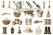Vintage Gardening Elements Clipart, a Decorative Illustration by youtoview (Thumbnail 3 of 13)