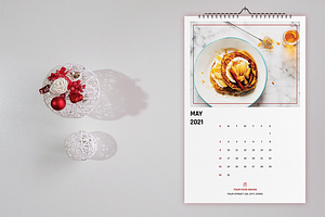 Food Wall Calendar Template 2021