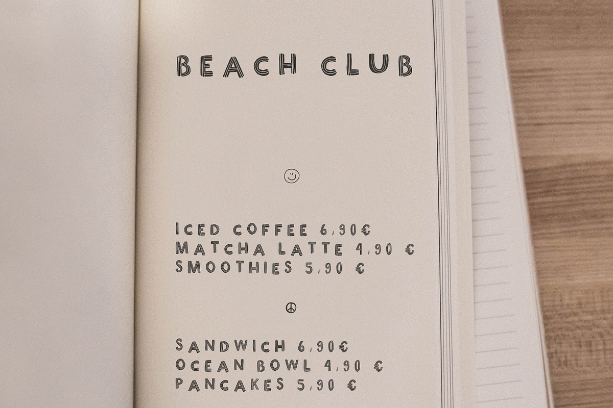 The Stripe Font / striped fonts, a Script Font by KruthDesign (Photo 6 of 11)