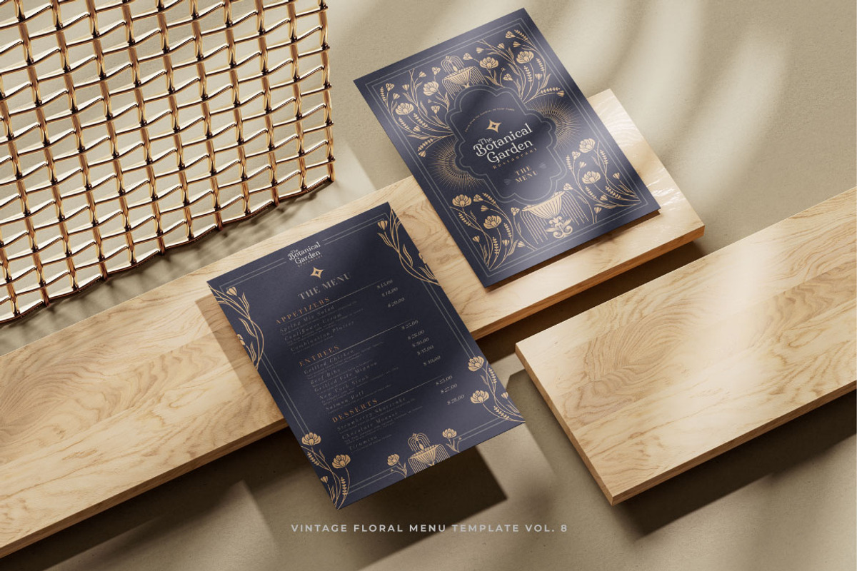 Vintage Floral Menu Vol.8, a Brochure Template by Bewalrus Studio (Photo 5 of 5)
