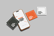 Instagram Post Mockup(Scene Creator), an iPhone Mockup by Graphiculon (Thumbnail 3 of 11)