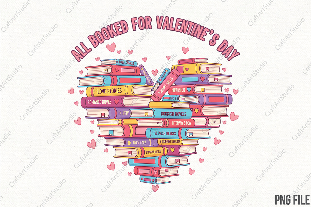 All Booked for Valentines PNG, an Illustration by CraftArtStudio (Photo 1 of 4)