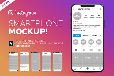 Instagram Mockup Smartphone