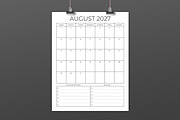 2027 Vertical 8.5 x 11 Inch Planner, a Stationery Template by Running With Foxes (Thumbnail 4 of 5)