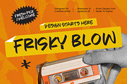 Frisky Blow Brush Display Font, a Script Font by stylishtype.co (Thumbnail 1 of 10)