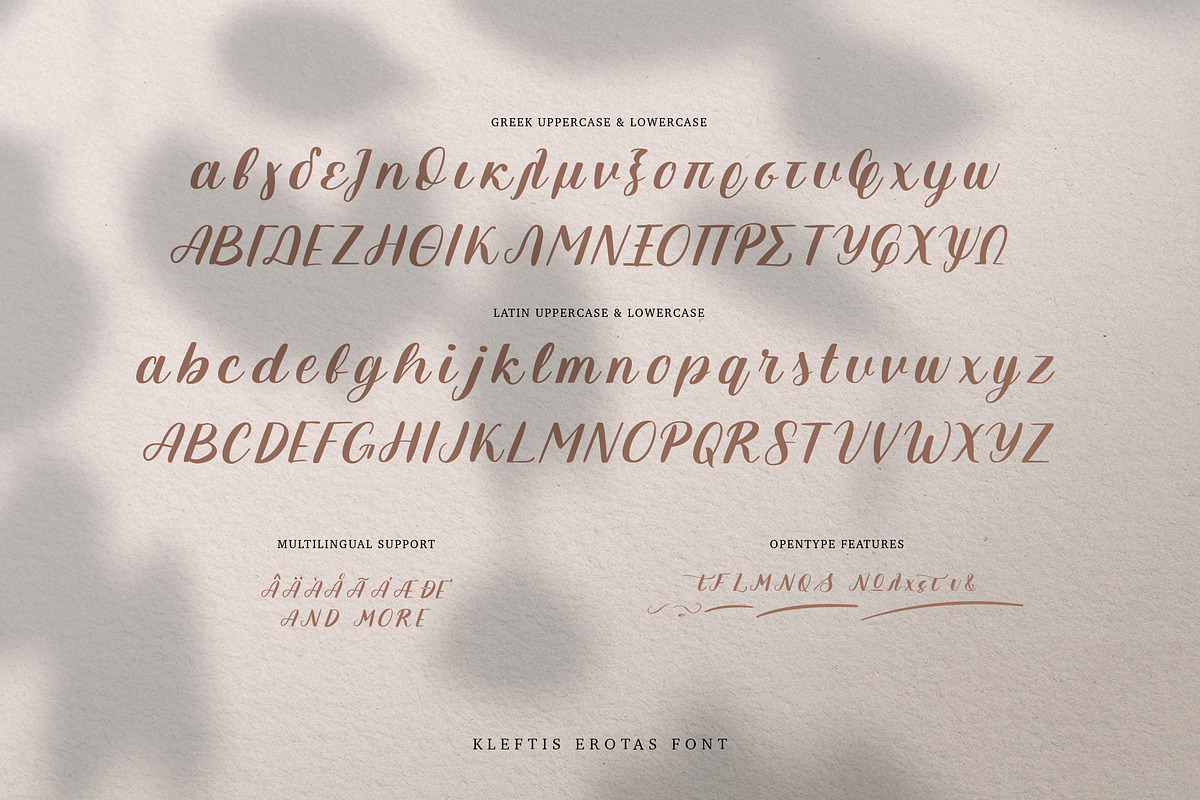 Kleftis Erotas Greek script font, a Script Font by George Bourle (Photo 6 of 10)