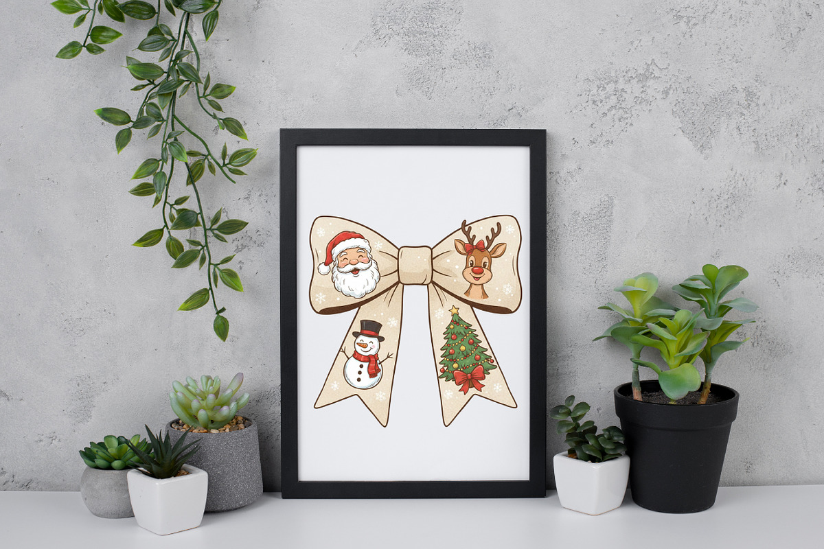 Christmas Coquette Bow PNG, an Illustration by Daily.Designs (Photo 5 of 5)