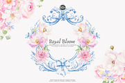 royal bloom watercolor floral set, a Decorative Illustration by Patishop Art (Thumbnail 4 of 10)