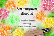Mediterranean Summer Citrus Watercol, an Illustration by PaperAndCrayons (Thumbnail 2 of 5)