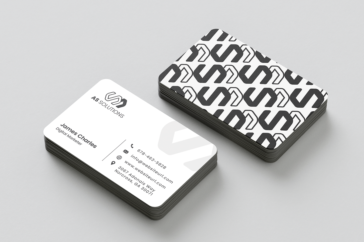 Clean Minimal Business Card, a Business Card Template by Ammad (Photo 2 of 3)