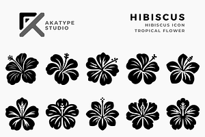 Hibiscus Icon Vector, an Icon by Akatype Studio