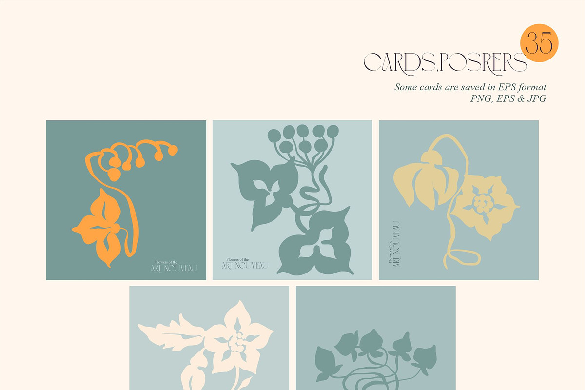 Flowers of the Art Nouveau, a Pattern Graphic by Collection by VY (Photo 17 of 17)