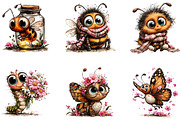 Cute Insects Clipart, a Seasonal Illustration by CreationArt (Thumbnail 3 of 5)