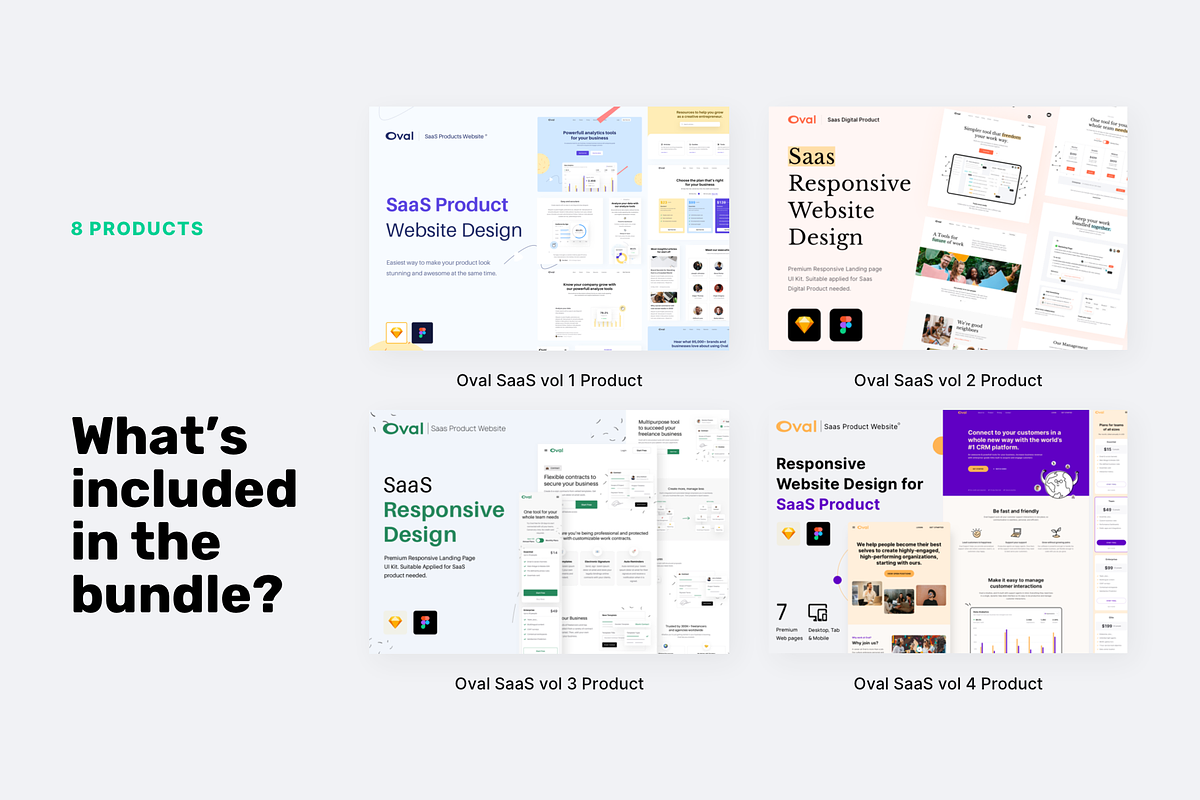 Oval Landing Page Template Bundles, a Landing Page Template by Designspace (Photo 4 of 5)