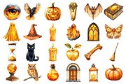 Yellow Halloween Clipart Sublimation, an Illustration by Daily.Designs (Thumbnail 2 of 3)