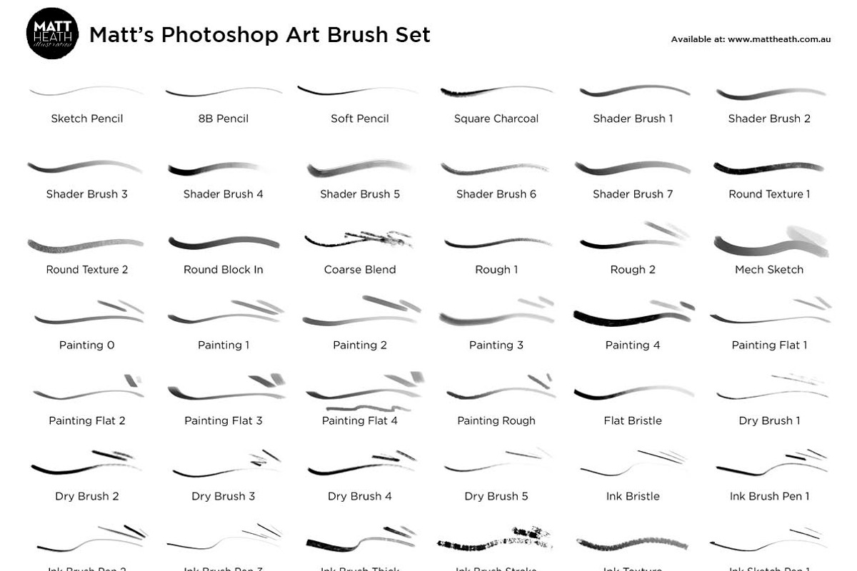 Matt's Photoshop Art Brush Set, a Brush Add-On by Matt Heath (Photo 2 of 5)