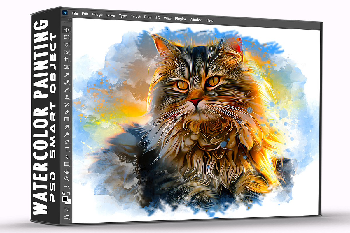 Watercolor Painting Psd Template, a Layer Style Add-On by one-touch (Photo 1 of 5)