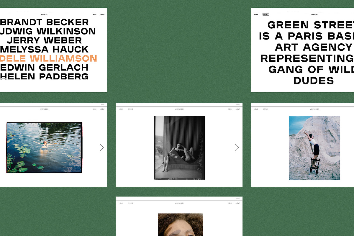 GREEN ST ARTISTS Webflow Template, a Websites & App Template by YYY ~ Webflow Templates (Photo 4 of 7)