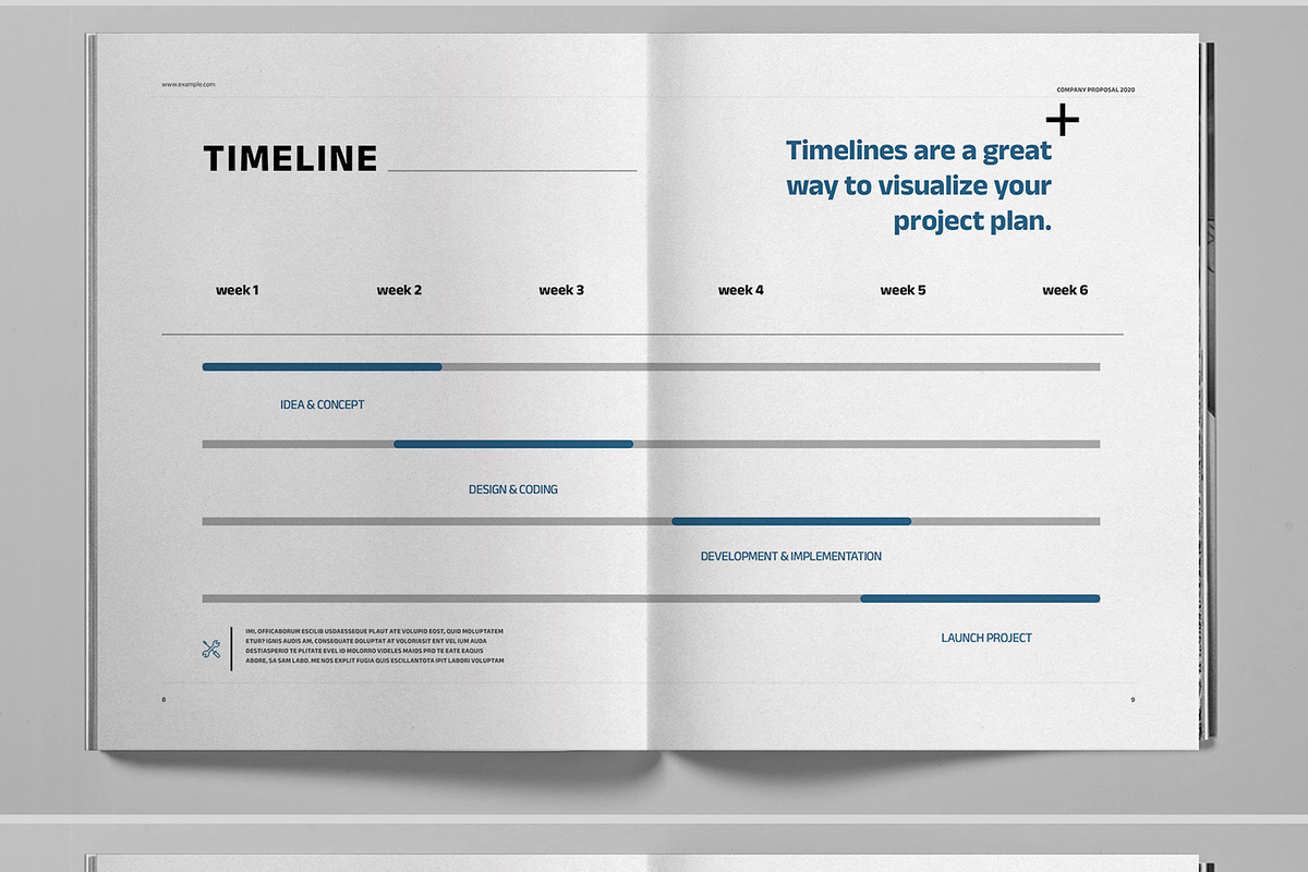 Blue Project Proposal Brochure, a Brochure Template by Boris Cupac (Photo 6 of 7)