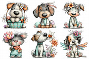 Whimsical Spring Dogs Clipart, an Illustration by Daily.Designs (Thumbnail 6 of 7)