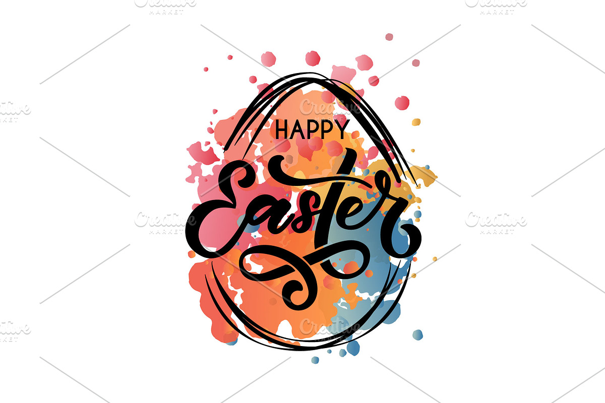 Easter Hand Drawn Design Set, a Poster Template by Svetlana Kurako (Photo 3 of 7)