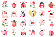 Cute Ladybug Valentine Clipart, an Illustration by Libby Wishes (Thumbnail 3 of 6)