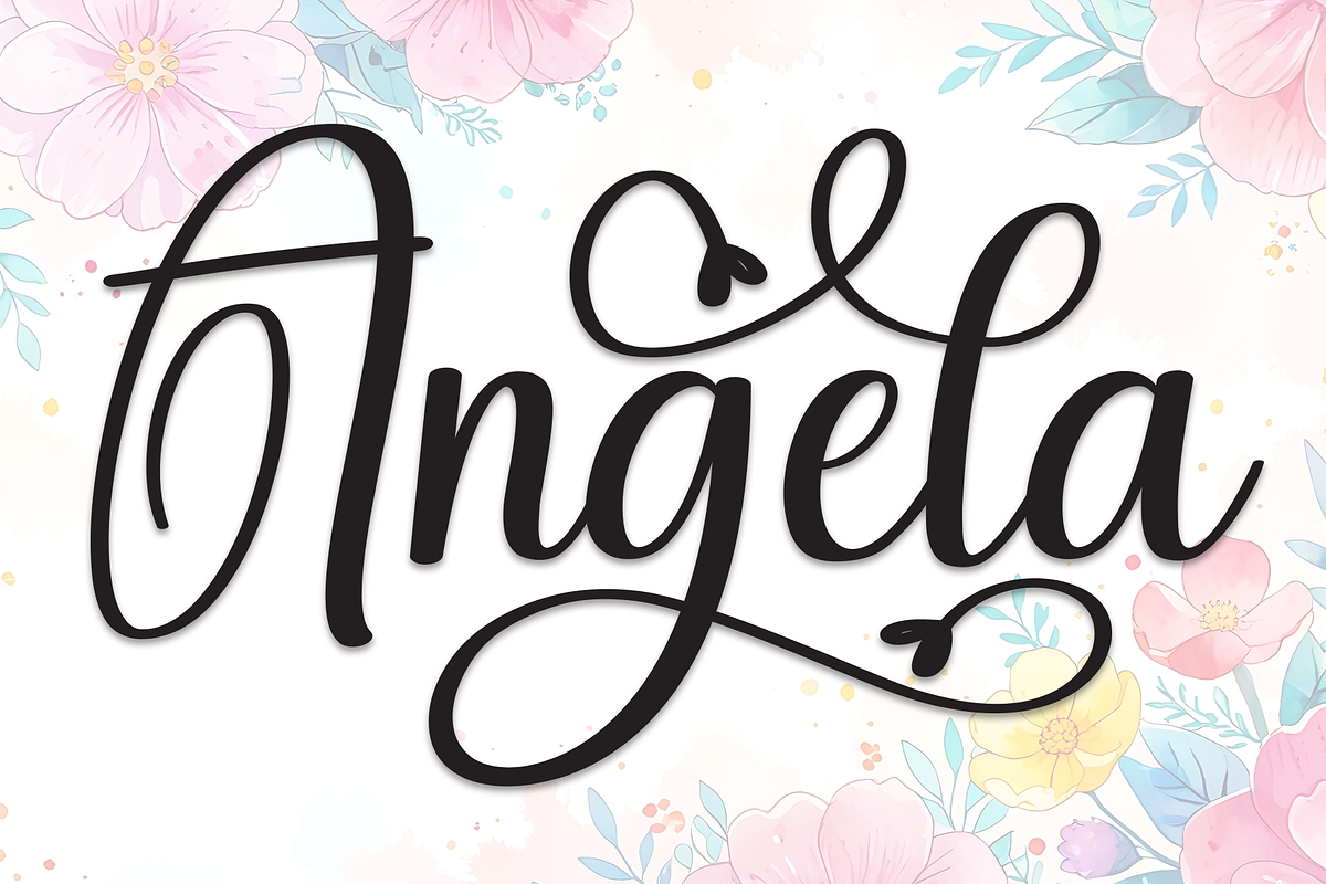 Angela | Script Font, a Handwritten Font by Scratchones (Photo 1 of 9)