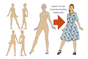 100 Vector Female Fashion Templates, an Education Illustration by Simple Design (Thumbnail 2 of 3)