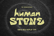 Human Stone Raw Bold Brutal Display, a Sans Serif Font by Struvictory.art (Thumbnail 1 of 8)