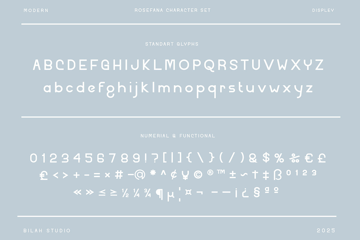 Rosefana - Simple Display Font, a Sans Serif Font by Bilahstudio (Photo 12 of 13)