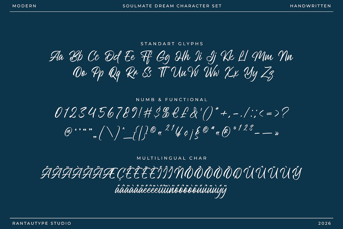 Soulmate Dream Modern Handwritten, a Script Font by RantautypeStudio (Photo 15 of 15)