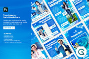 Travel Agency Social Media Template, a Social Media Template by Geelator Studio (Thumbnail 1 of 5)