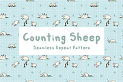 Sleepy Seamless Repeat Pattern, a Pattern Graphic by Forest Lily (Thumbnail 1 of 5)