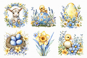 Watercolor Easter Clipart, an Illustration by Libby Wishes (Thumbnail 2 of 4)