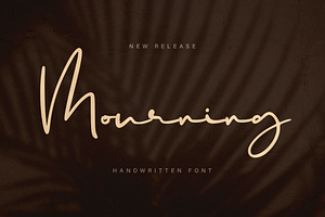 Mourning - A Handwritten Font