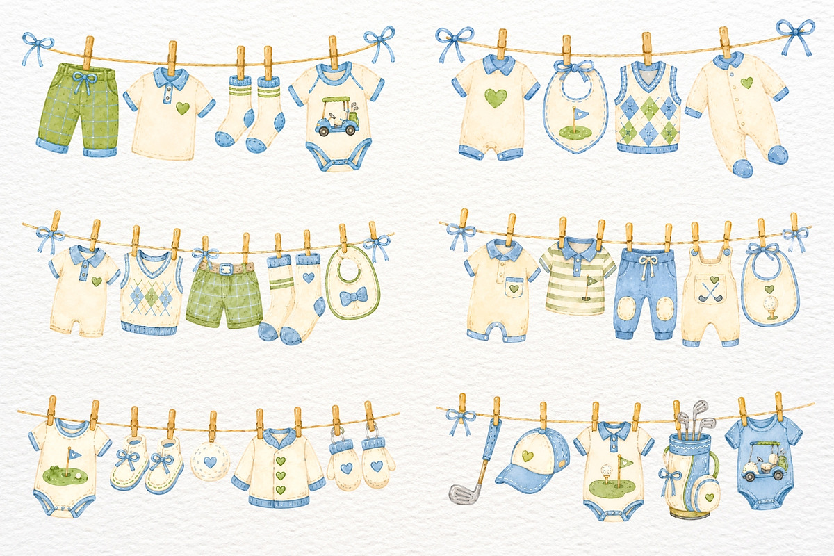 Golf Baby Shower Clipart PNG Animals, a Sport Illustration by SugarCloudStudioArt (Photo 7 of 9)