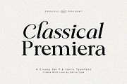 Classical Premiera, a Serif Font by Zafiratype (Thumbnail 1 of 16)