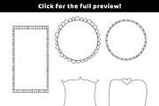 8 Doodle Frames Hand Drawn Clipart, a Decorative Illustration by The Digital Download Shop (Thumbnail 2 of 2)