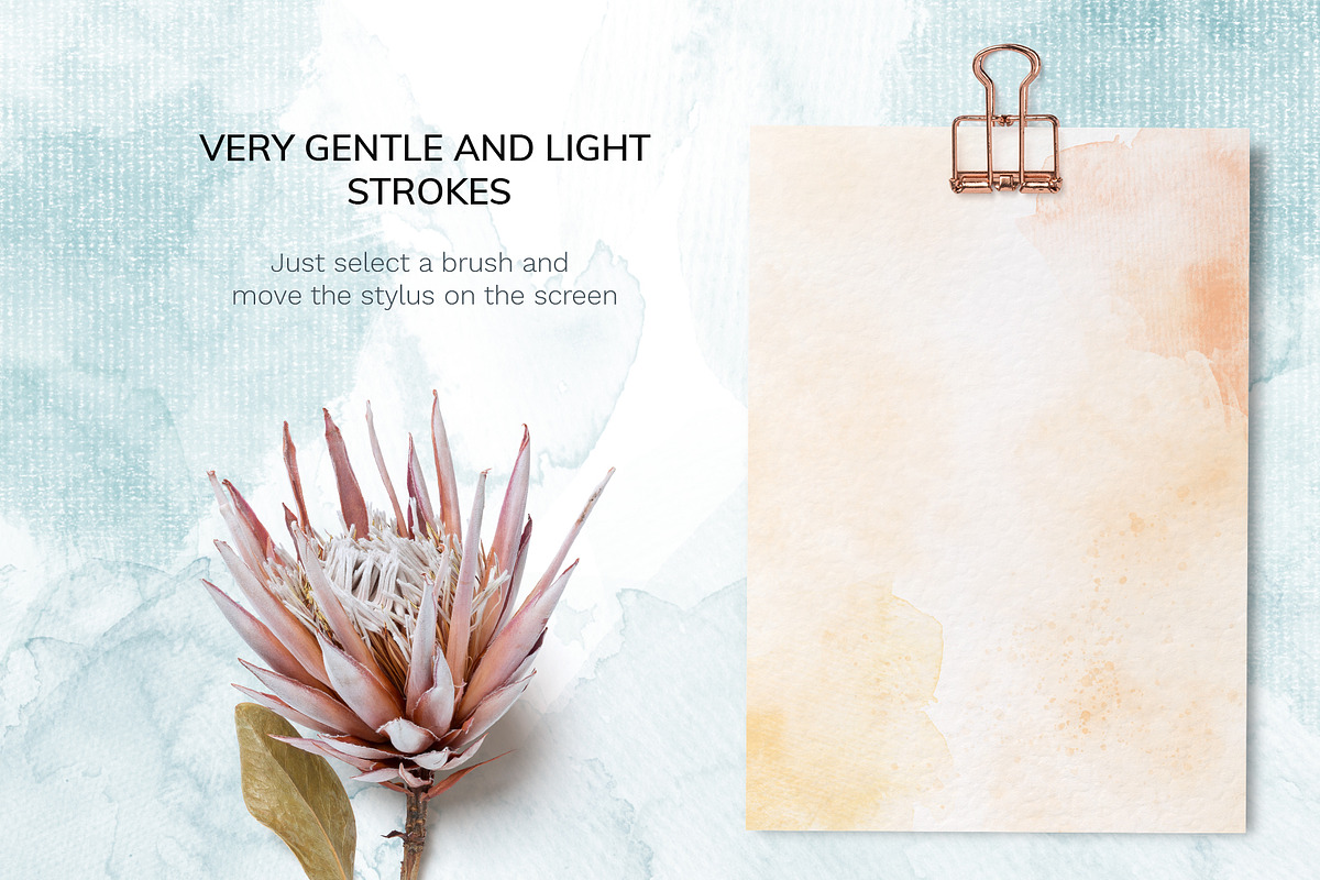 Watercolor Photoshop brush set, a Brush Add-On by Jenteva Art (Photo 3 of 15)