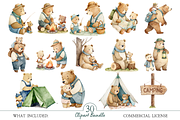 Daddy and Baby Bear PNG Set, an Animal Illustration by MockupWizard (Thumbnail 2 of 5)