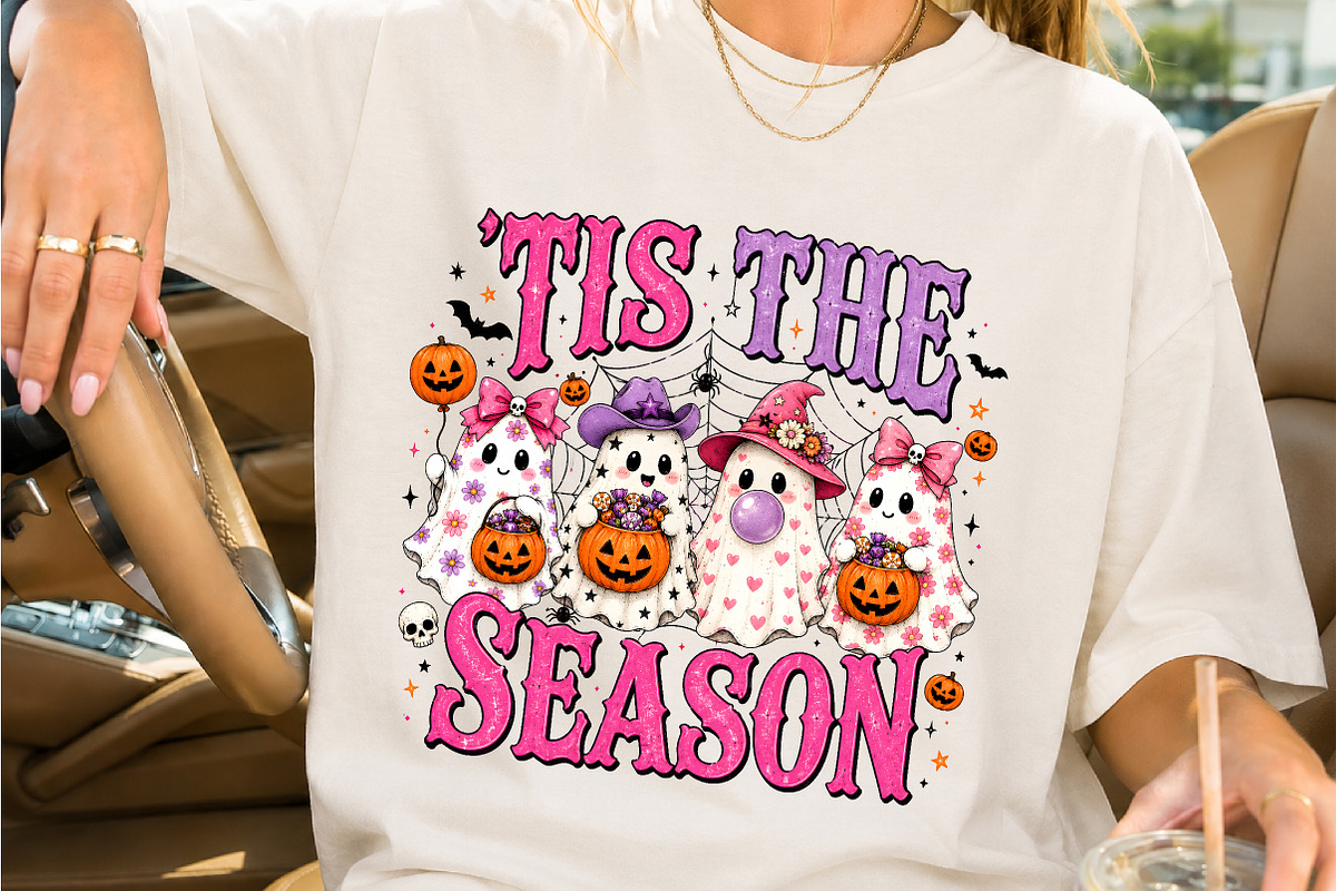 Tis The Season Cute Halloween Ghosts, a Seasonal Illustration by Creative Art (Photo 2 of 3)