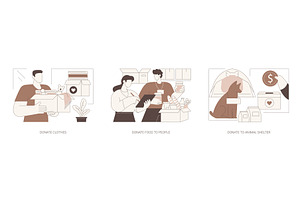 Making donations isolated cartoon, a Person Illustration by Visual Generation
