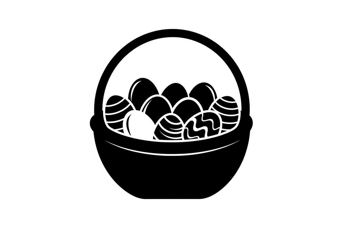 Easter Basket Vector Silhouette Bund, an Illustration by Designs_River (Photo 50 of 51)