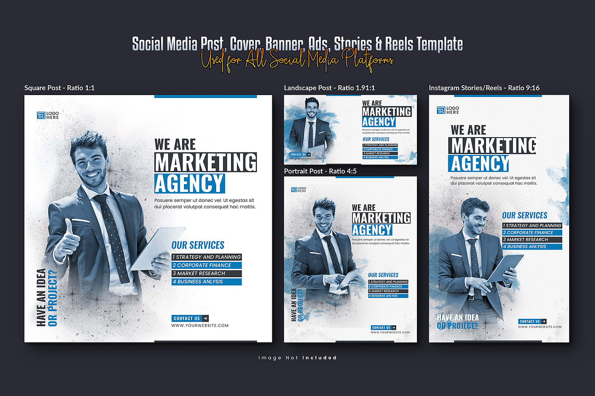 Corporate Social Media Post Bundle, a Social Media Template by Creative_View (Photo 4 of 8)