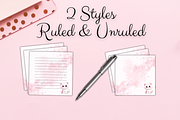 Printable Cute Kitten Note Paper, a Stationery Template by Pixels N Bows (Thumbnail 3 of 4)