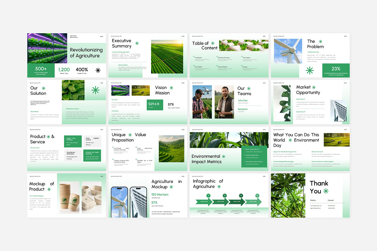 Agriculture Business Plan PowerPoint, a Presentation Template by Eklip Studio (Photo 6 of 6)
